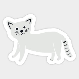 Little Cat, Teal Sticker